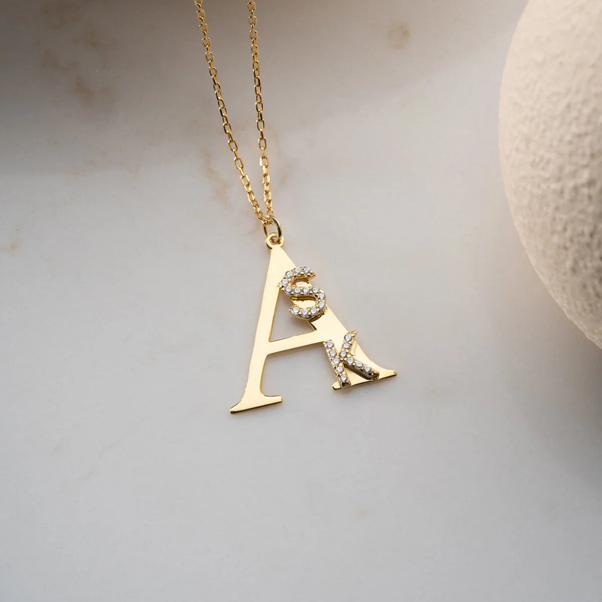 Gepersonaliseerde Ketting met 3 Initialen | 925 Zilver