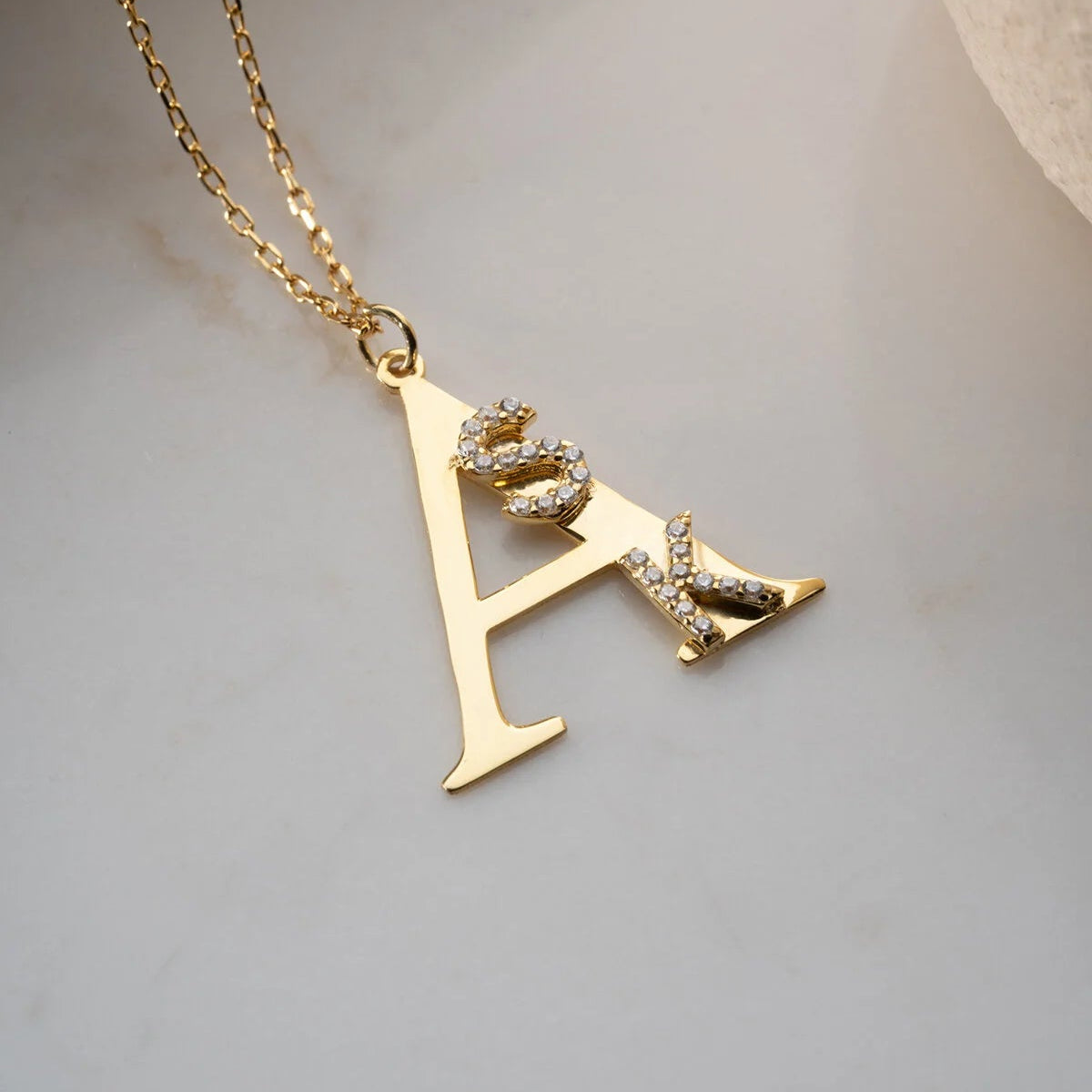 Gepersonaliseerde Ketting met 3 Initialen | 925 Zilver
