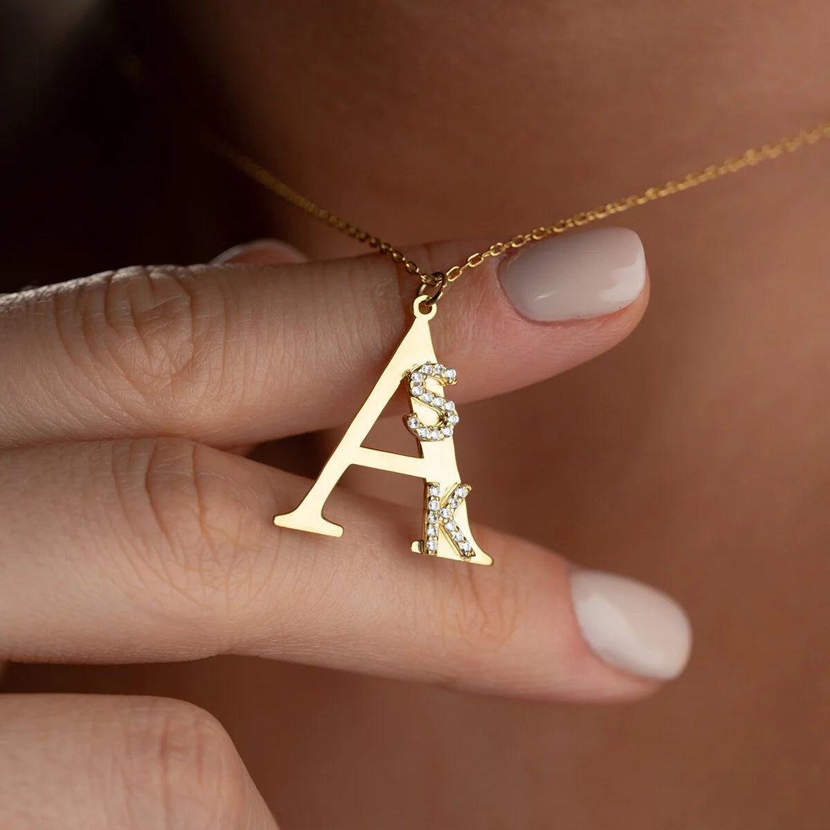 Gepersonaliseerde Ketting met 3 Initialen | 925 Zilver