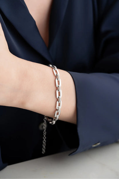 Bracelet de conception de chaîne en argent