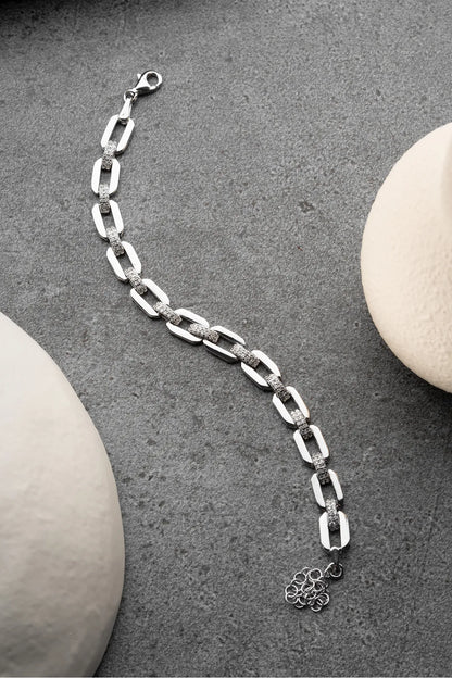 Bracelet de conception de chaîne en argent