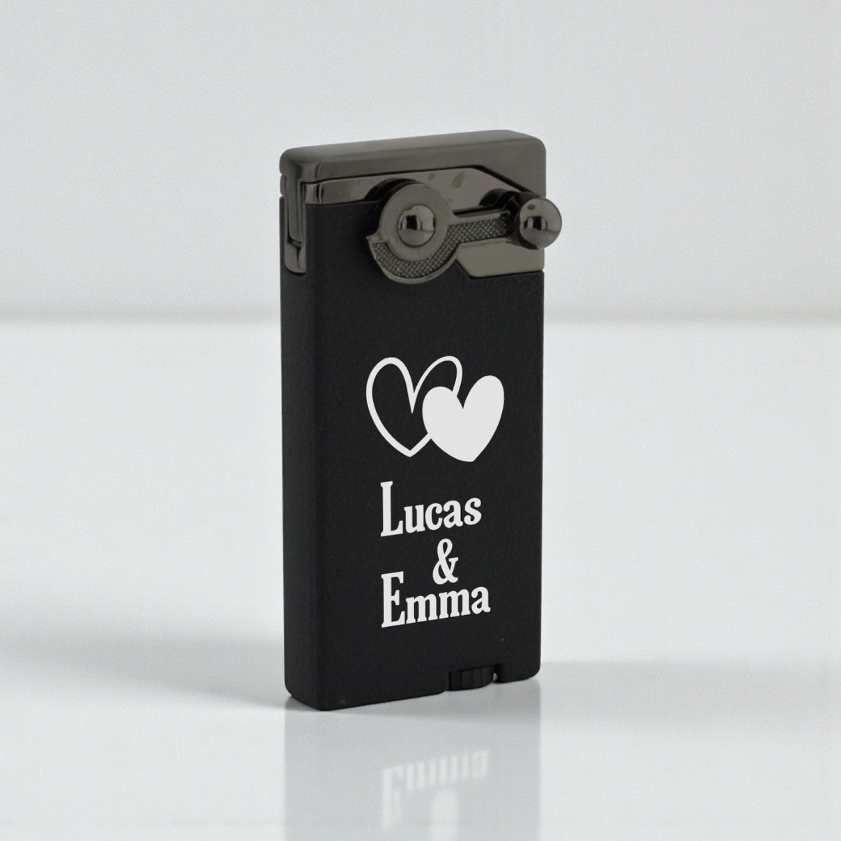 Briquet Personnalisé avec Prénom | Double Cœur