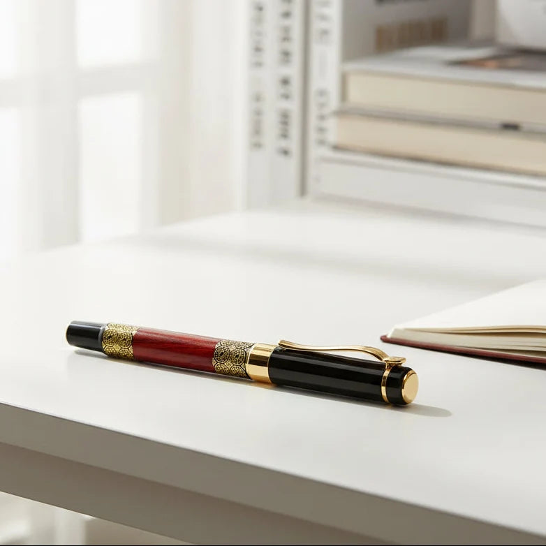 Stylo Roller Personnalisé avec Prénom & Coffret en Bois