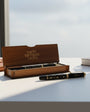 Named roles pencil and note written wooden box gift set