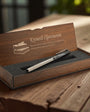Ensemble de stylo à rouleaux de professeur en boîte en bois personnalisé