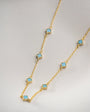 Luckyblue 925 - Turquoise Stone Clover Necklace