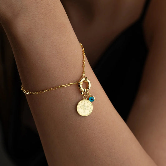 OttomanCharm 925 – Armband mit Reşat-Münze & Nazar