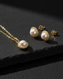 LunaPearl 925 - pearl necklace and earrings set