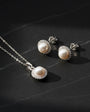 LunaPearl 925 - pearl necklace and earrings set