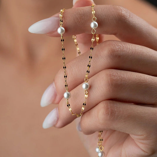 Grace Chain - 925 Sterling Silver Pearl Necklace