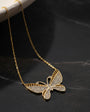 Glittering Gramely - 925 Sterling Silver Butterfly Necklace