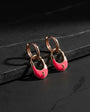 Keylock Earrings - 925 Sterling Silver Lock Figure Earrings