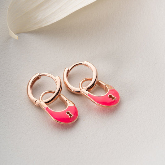 KeyLock Küpe – 925 Ayar Gümüş Kilit Figürlü Küpe