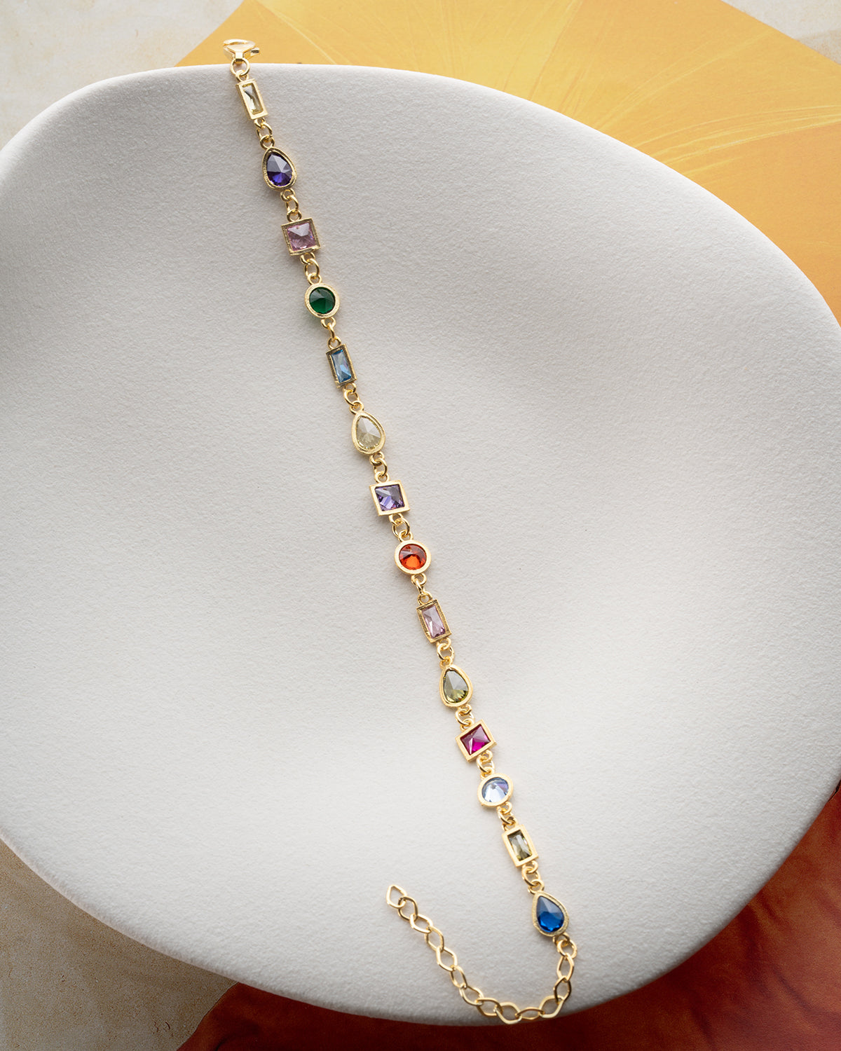Bracelet de couleur Serenay en pierre - plaqué or