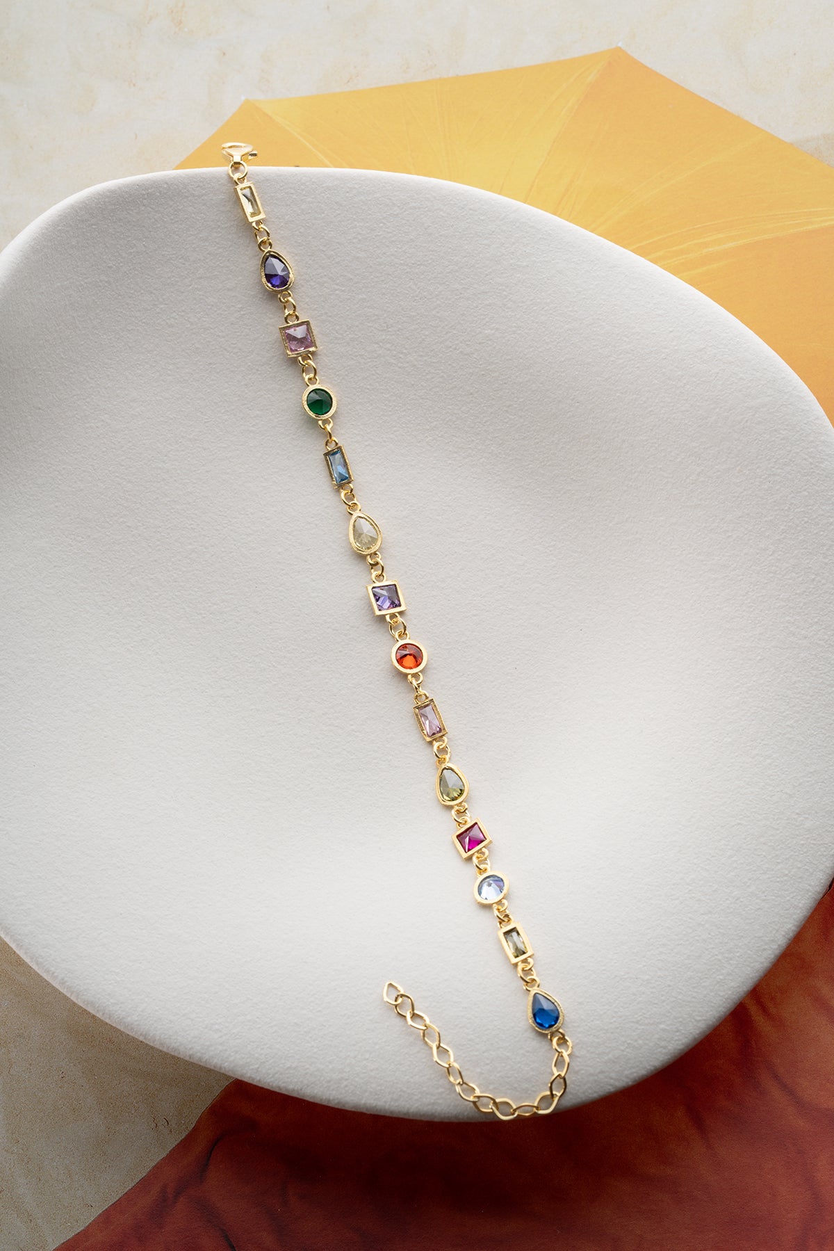 Bracelet de couleur Serenay en pierre - plaqué or