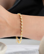 Triangular stone detail gold plated elegant bracelet