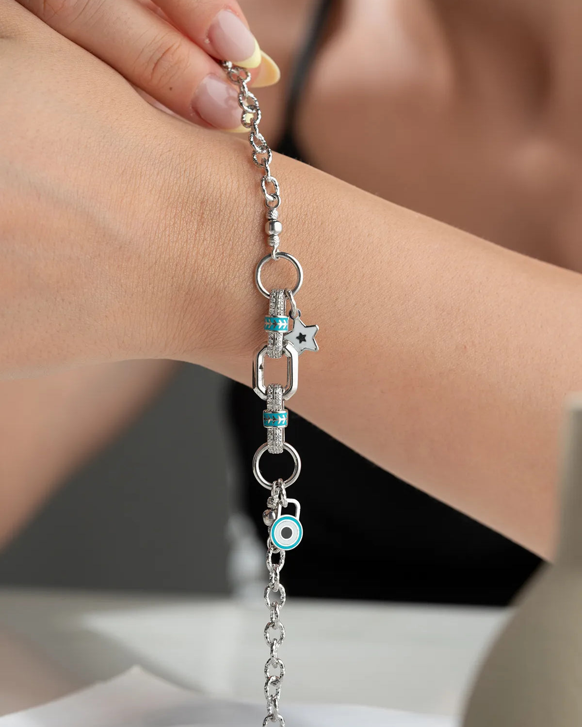925 Sterling Silver Stone Trend Bracelet