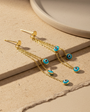 Shaking Evil Earrings - 925 Sterling Silver - Blue Aura