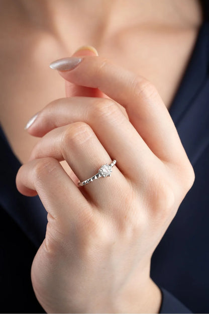 Bague de zircon Baguette - 925 argent sterling