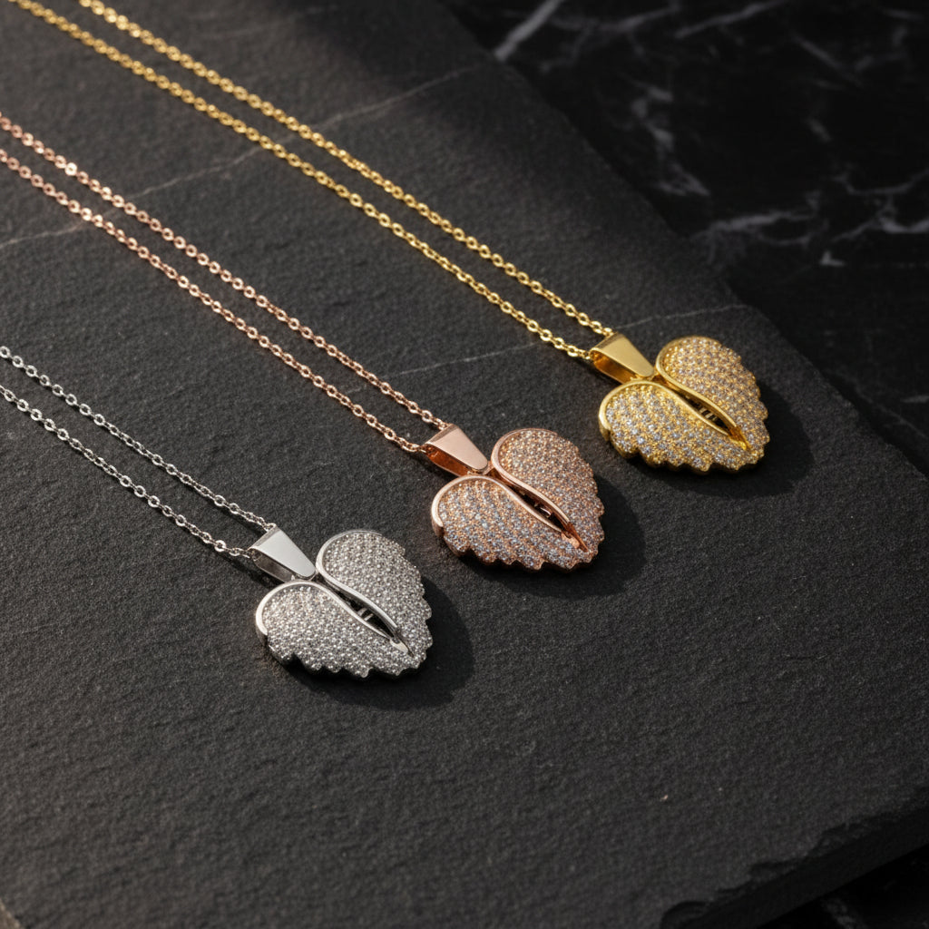Collier ailé ange privé - 925 argent sterling