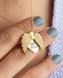 Private Opened Angel Winged Necklace - 925 Sterling Silver