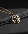 God written stone Gold Necklace - 925 Sterling Silver