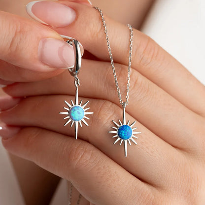 925 Boucles d'oreilles en argent sterling Silver Opal