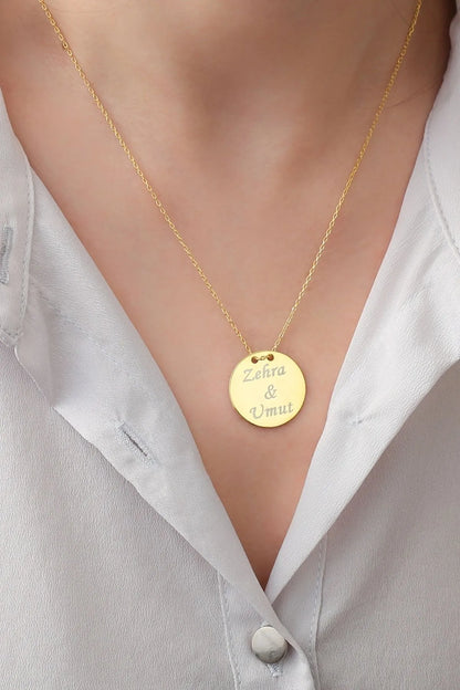 925 Ayar Gümüş Kişiye Özel İsimli Kolye