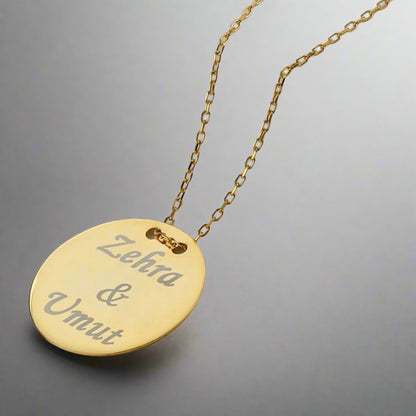 925 Ayar Gümüş Kişiye Özel İsimli Kolye