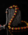 925 Sterling Silver Tassel Enamel Fire Amber Tripment-6
