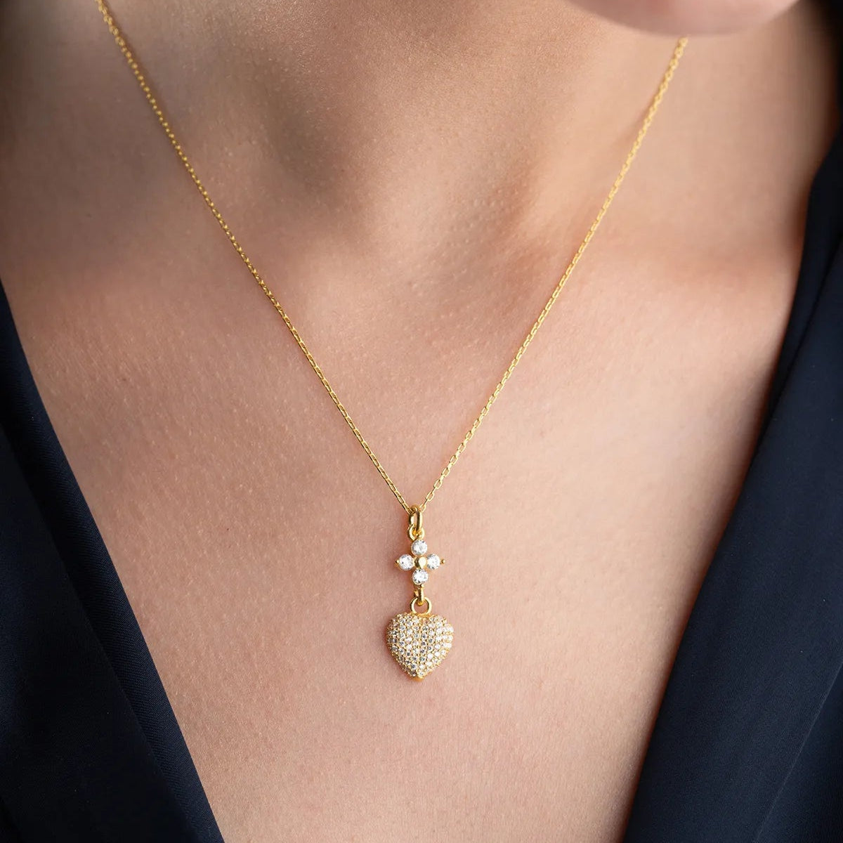 925 Collier de coeur en argent sterling