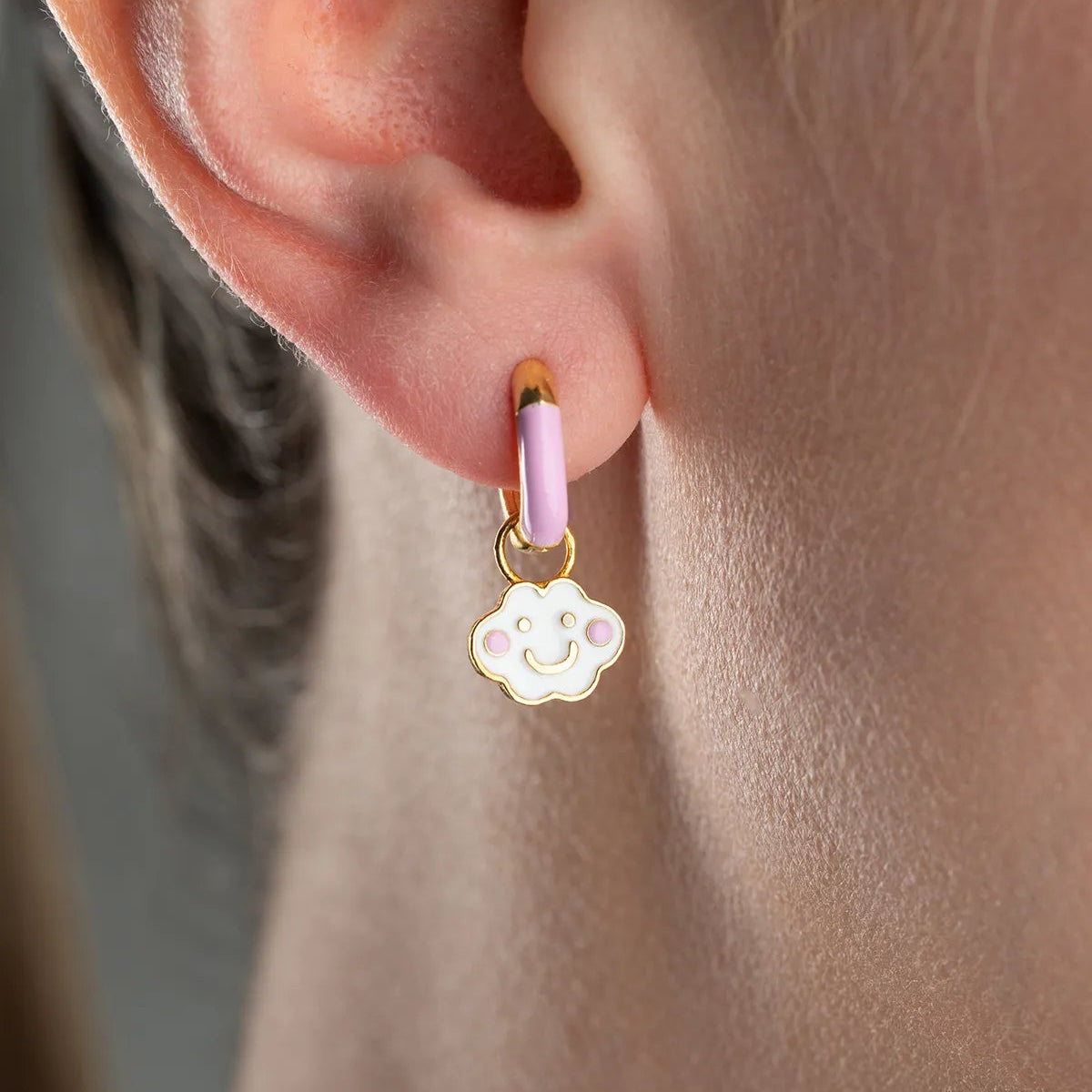 Boucles d’Oreilles Enfant Nuage Argent 925