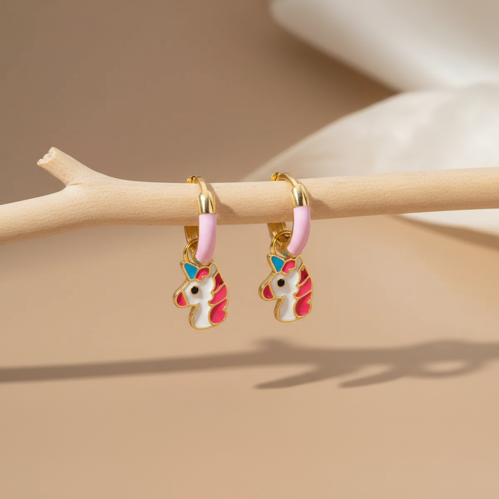 925 Silver Unicorn Kids Earrings