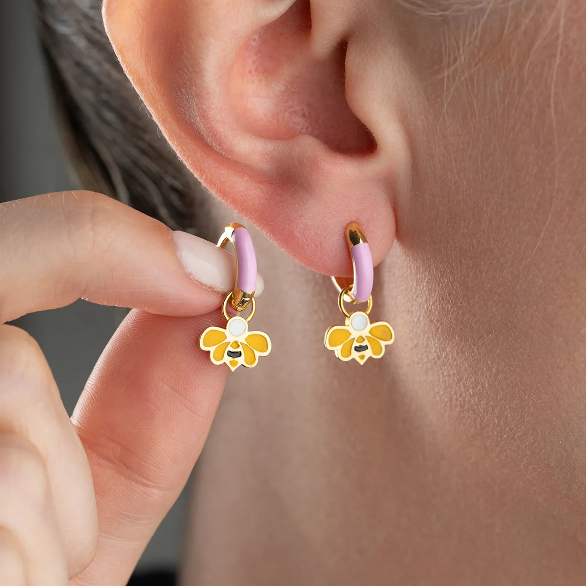 925 Silver Bee Kids Earrings