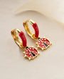 925 Silver Red Ladybug Kids Earrings
