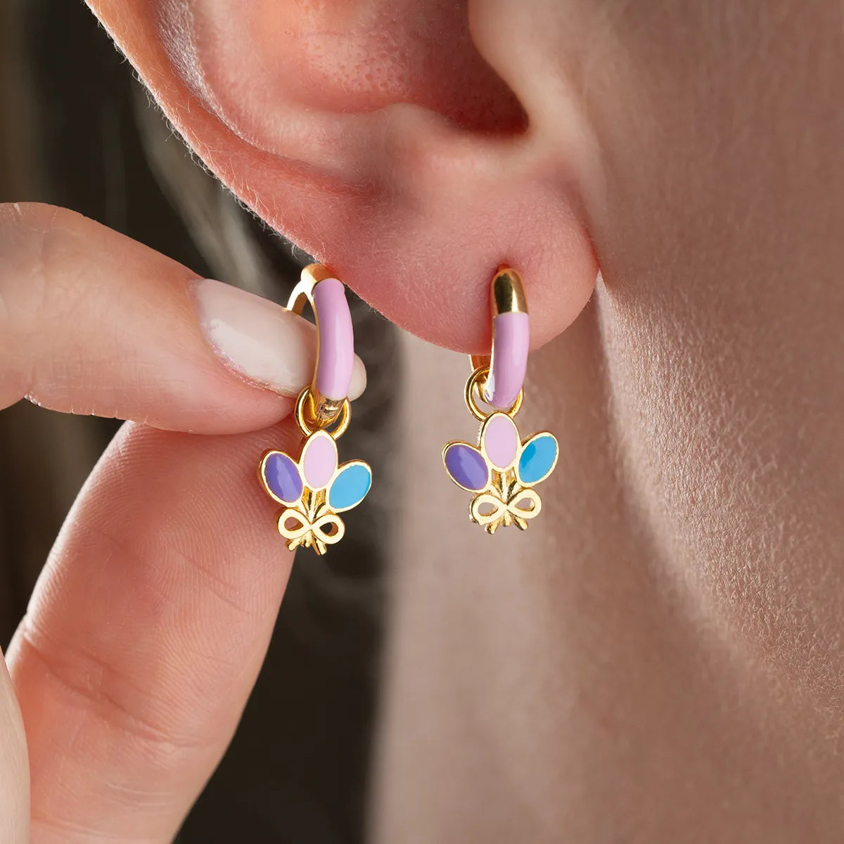 Boucles d’Oreilles Enfant Ballon Argent 925