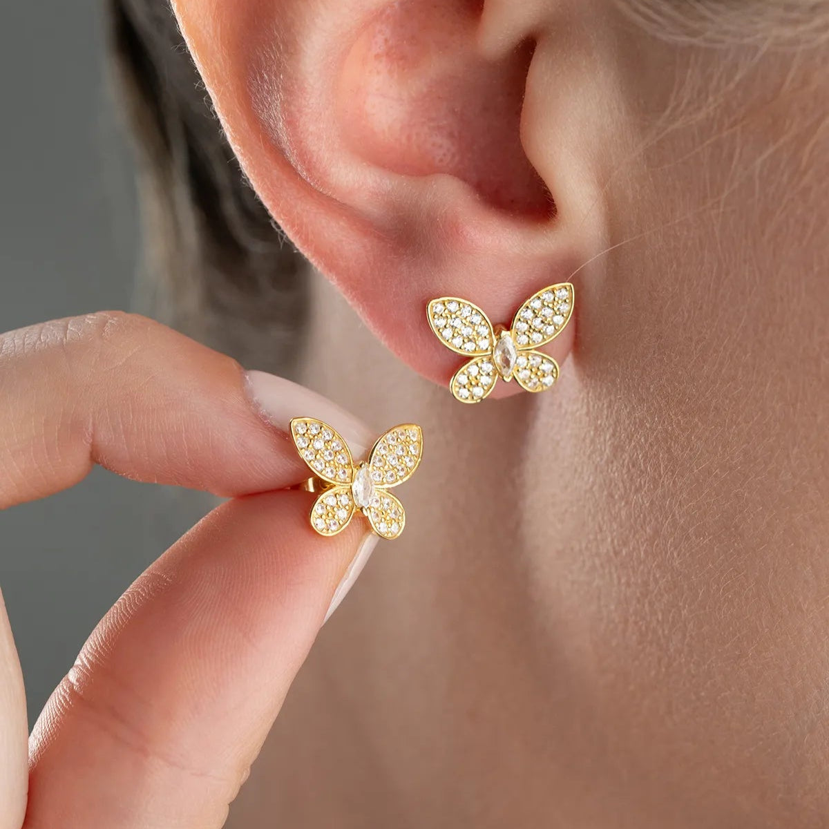 925 sterling silver butterfly earrings