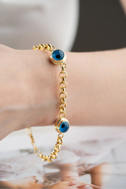 925 Ayar Gümüş Nazar Göz Bileklik