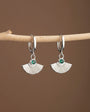 925 Sterling Silver Emerald Green Zircon Stone Earrings
