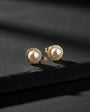 925 sterling silver pearl and zircon stone earrings