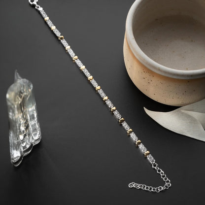 Zirkon Taşlı Kalpli Trend Bileklik  925 Ayar Gümüş