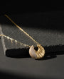 925 sterling silver stone croissant necklace
