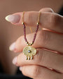 925 sterling silver beaded Syriac eye necklace
