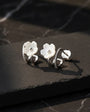 925 Sterling Silver Mother of Pearl Stone Flower Earrings