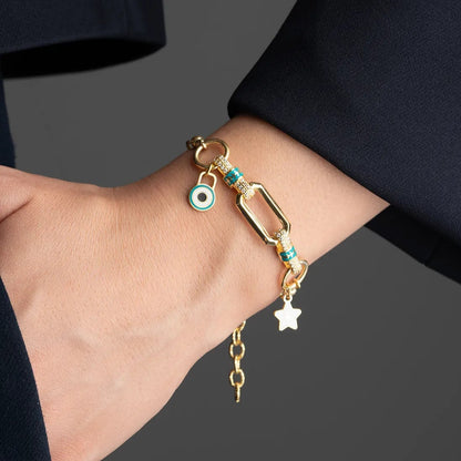 Bracelet Tendance Pierre Argent Sterling 925