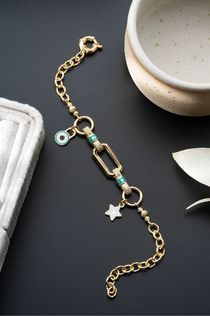 Bracelet Tendance Pierre Argent Sterling 925