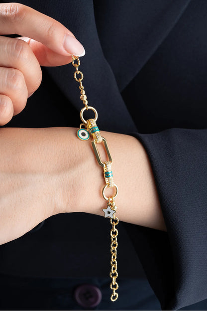 Bracelet Tendance Pierre Argent Sterling 925