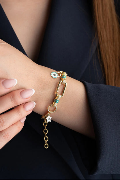 Bracelet Tendance Pierre Argent Sterling 925