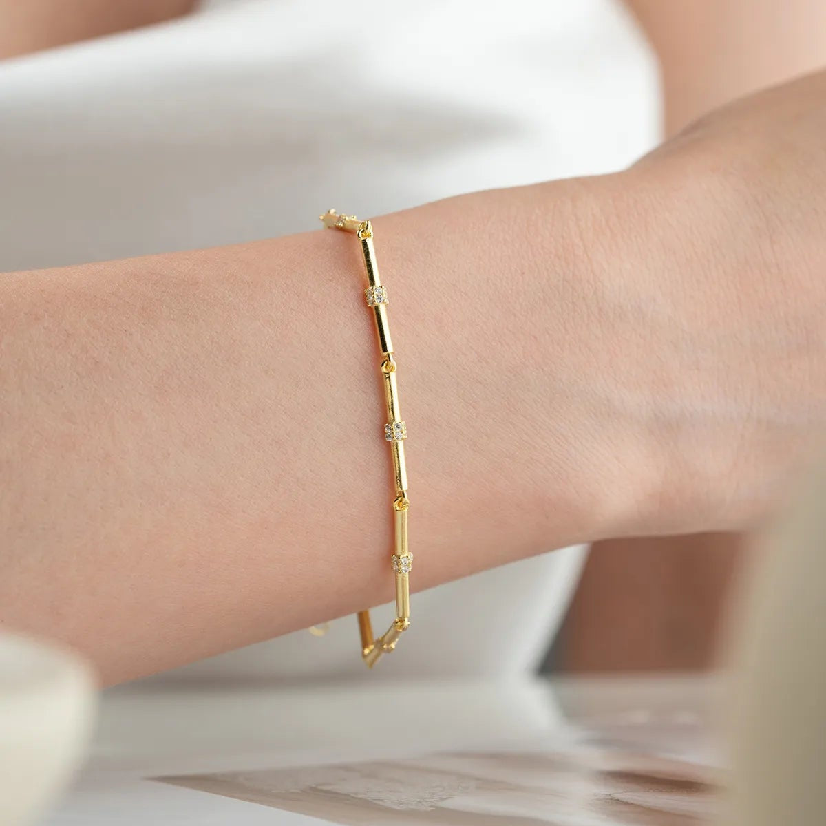 925 Sterling Silver Gold Trend Bracelet