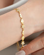 925 Sterling Silver Gold Figure Bracelet